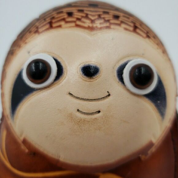 Sloth Leather Wristlet Wallet Handmade Cute Lazy Animal Zip Coin Purse Fun Gift - Picture 8 of 12